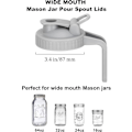 Miniatyrbillede 2 af 5: Hældesnude til Mason Jar til brede Mason Jar, lufttæt Mason Jar