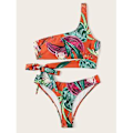 Miniatyrbillede 1 af 5: Pigetøj Bikini Split Kvinders Polyester Trykt Sexy Badetøj S