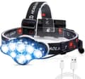 18000 Lumen Hodelykt, USB Oppladbar LED Hodelykt med 8 Moduser,