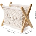 Miniatyrbillede 5 af 5: Bohemian magasinholder - Foldbar håndlavet vævet magasinholder