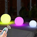 Miniatyrbillede 4 af 4: LED lysende kuglelampe udendørs solcelle jordspyd lysende kugle Have Have have landskab genopladelig kuglelampe