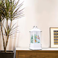 Miniatyrbilde 2 av 5: Juleflamme Lantern Nisse Juldekorasjon Lampe Jule-LED Lysende Ornament Lysestake Lampe Bronse Engel Stil DD