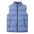 Miniatyrbilde 2 av 5: Lett, sammenleggbar dunvest uten ermer for menn - quiltet, slank puffer-vest (XS Blå)