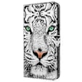 Miniatyrbild 4 av 5: Skal till iPhone 16 Pro Max, mönstertryckt skyddande fodral TPU+PU Läder Flip Telefonfodral (Stil D)