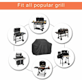 Miniatyrbillede 3 af 5: Vandtæt grillbetræk 170 x 61 x 117 cm Sort csparkv-eu