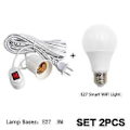 Pikkukuva 1 / 5: E27 LED-lamppippojan ripustus sisävalaistukseen, ruuvilamppu kytkimellä ja johdolla, universaali valaisintyökalu, lisävaruste (Lamppupotkat 8m set3)