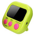 Miniatyrbillede 2 af 5: Grøn digital timer magnetisk køkken timer stor skærm læring