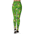 Miniatyrbillede 2 af 3: Damer Højtaljede Jule Leggings Stribet The Grinch Snefnug Trykte Bukser (M A)