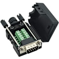Miniatyrbilde 2 av 5: DB9 RS232 D-SUB hannkontakt til skrueterminal 9-pin port