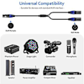 Miniatyrbilde 3 av 5: XLR Splitter-kabel, 1 XLR Hunn til 2 XLR Hane Y-kabel Balansert Mikrofon Splitterledning Lydadapter