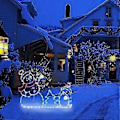 Miniatyrbilde 4 av 4: LED snømann julelys, utendørs julepynt, amerikanske julelys