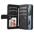 Miniatyrbillede 2 af 5: KT Multi-Function Series-5 Til Xiaomi 14T Etui Lynlås Pung Læder Telefon Cover Stativ (Style B)