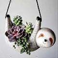 Miniatyrbillede 4 af 5: Sloth Hængeplantekasse Hængende Blomsterpotte Sukkulentepotter Dyreplantekasser Sukkulent Plantepotter til Indendørs og Udendørs Dekoration