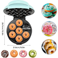 Miniatyrbilde 2 av 5: Mini Donut Maker, 7 hull mini donut maskin, Non-Stick & Dobbeltsidig