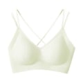 Pikkukuva 5 / 5: Naisten Rintaliivit Jelly Strip Tuki T-paita Rintaliivit Alusvaatteet Push up Rintaliivit Pehmustetut Braletit (XL Vihreä)