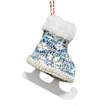 Miniatyrbillede 1 af 5: Juletræshængende Julepynt Jule-Skøjteløber Hængende Juletræspynt (Blå og Hvid Uld A08)