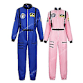 Miniatyrbild 2 av 4: Astronautdräkt Rymddräkt För Vuxen Cosplay Kostymer Blixtlås Halloween Kostym Par Flyg Jumpsuit Plus Size Uniform-r (XS Blå För Kvinnor)