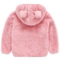 Miniatyrbillede 2 af 3: 2-6 År Børn Teddybjørn Blød Fleece Hættejakke Varmt Lynlåsjakke Yderbeklædning (4-5 År Pink)