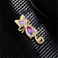 Miniatyrbillede 4 af 5: Krystal Kat Brosche Sød Killing Pin Corsage Krystal Killing Glitrende Brosche Buer Dyr Brosche Fint Dyr Rhinestone Maerke Smykker Gaver Ydertøj Tøj Dekoration