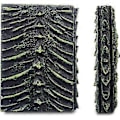 Miniatyrbillede 3 af 4: 3D Dragenøje Præget Journal Skrivehæfte Håndlavet Daglig Notesbog Antik Rejsedagbog Gave til Kvinder Mænd, A5 (7,3\" x 5,1\" (Grøn-Guld