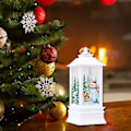 Miniatyrbilde 3 av 5: Juleflamme Lantern Nisse Juldekorasjon Lampe Jule-LED Lysende Ornament Lysestake Lampe Bronse Engel Stil DD