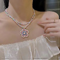 Pikkukuva 4 / 4: Värikäs Helminauha Boho Tähti Sydän Riipus Choker Ketju Kaksinkertainen