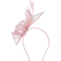 Miniatyrbilde 1 av 5: Fascinatorer for kvinner Bryllupsfascinator Hatt Blomst Mesh Fjær Hodebånd Rosa