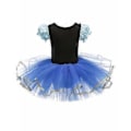 Miniatyrbild 2 av 5: Prinsessklänning Flickor Ny Blommig Broderi Tyll Tutu Mesh Puffärm Prinsessa Balett Dansklänning Träningsuppvisningskläder Dräkter (100cm)