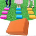Miniatyrbild 5 av 5: Balans Stepping Stone Sensorisk Halkfri EVA Material Sensoriska Leksaker Hinderbana Yogablock för Barn Småbarn Åldrar 3+ (orange)
