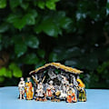 Miniatyrbilde 4 av 5: Julekrybbe 2022 Jesus Fødsel Statue Harpiks Hjemmekontor Skulptur Dekorasjon Ornamenter Gaver ( )