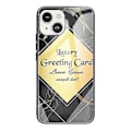 Miniatyrbillede 1 af 3: Til Iphone 13 Mini Marmor Hærdet Glas Bagside Cover TPU Kant Case (hcbl-25) (HCBL-24)