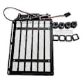 Pikkukuva 3 / 5: Universaali kattoteline tavarateline autokehys LED-valolla 1/18 C8801 RC Crawler -auton osille, neliölamppu