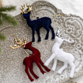 Miniatyrbilde 1 av 5: 2 stykker juletrehengende pynt glitter elgfigur Shi