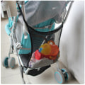 Miniatyrbillede 2 af 5: Sort Baby Stroller Mesh Bag Barnevogn Vandflaske Tøj Opbevaring