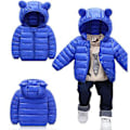 Miniatyrbild 2 av 4: Barn Hoodie Dunjacka Pojkflickor Toddler Vinter Zippade Vadderade Jackor Ytterkläder (4-5 år)