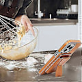 Pikkukuva 5 / 5: RMBMAX iPhone 13 Pro Max 6,7 tuuman kotelo magneettinen PU-nahka + TPU-puhelinkuori jalustalla (liuskekivenharmaa)