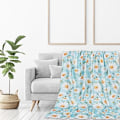 Miniatyrbillede 3 af 4: Blomsteret Fuzzy Tæppe Akvarel Daisy Blomster Kast Tæppe Blå Dekorativ Blød Hyggelig Flannel Tæppe til Hjem Seng Sofa