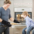 Miniatyrbild 2 av 5: Silikonugnshandskar Värmebeständiga Ugnsvantar Halkskyddade Handskar fo