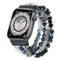 Krystal Multi-Layer Perle Smartwatch Rem – Modulær Erstatningsrem Kompatibel med 38/40/41 mm Ure Black