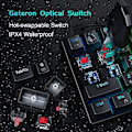 Miniatyrbilde 2 av 5: Bluetooth/2.4g/usb 60% Mekanisk Spilltastatur Rgb Hotswappable Pbt Tastaturer Trådløst/trådløst Tastatur