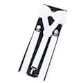 Miniatyrbillede 1 af 5: Suspenders med Butterfly Heavy Duty Justerbare Elastiske Klips Suspenders Til Bryllup Formelle Begivenheder (Hvid)