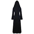 Miniatyrbillede 5 af 5: Dame Plus Size Halloween Hætteklædte Snøre Patchwork Langærmet Lang Kjole (M Khaki)
