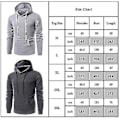 Miniatyrbillede 2 af 2: Herre Ensfarvet Slim Fit Hættetrøje Langærmet Sweatshirt Casual Pullover Toppe (3XL Sort)