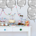 Miniatyrbilde 4 av 5: 5 stk 22 tommer 4D Disco Ball Ballonger Store Laserfolie Ballonger