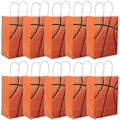 Miniatyrbilde 1 av 2: 24 stk. Gaveposer Papir Gaveposer med Håndtak Basketball Gaveoppbevaringspose