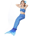 Miniatyrbild 1 av 2: Flickor Simbad Mermaid Svans Bikini Set Baddräkt Strandkläder Kostym (6-7 År)