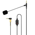Miniatyrbilde 1 av 5: Erstatningskabel med flettet ledning og ekstern mikrofon for Sony WH-1000XM4 WH-1000XM3 WH-1000XM2 MDR-1AM2 hodetelefoner