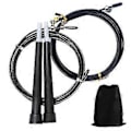 Miniatyrbillede 1 af 5: Professionel Speed Jump Rope, justerbart speed reb i stålwire til højintensive træninger, kompakt design ideelt til rejser, bærbar træning til