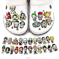 Pikkukuva 1 / 5: 36 kpl Anime One Piece -sarjan hahmojen kenkäkoristeet Crocs-puukenkien sandaalien koristeluun Syntymäpäivälahjat -NMAOV