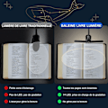 Pikkukuva 2 / 5: 14 LED-kaksoispäälukuvalo, USB-ladattava leikattava Readi